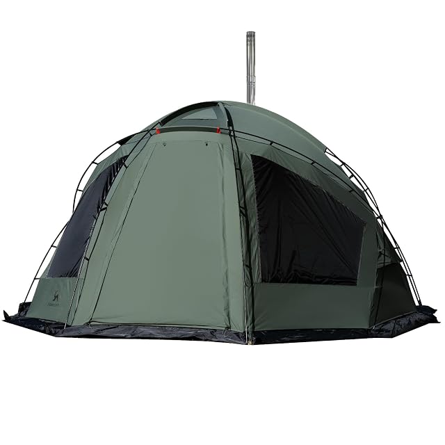 OneTigris Camping APEX TRAIL ワンポールテント 二股ポール 煙突穴