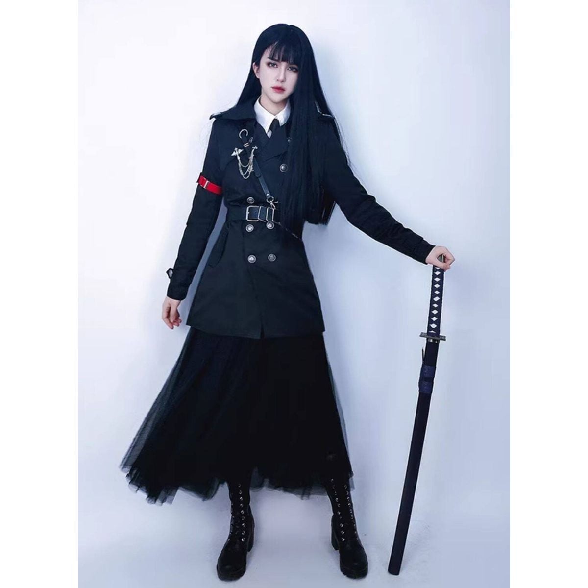 ゴシック軍服モチーフダブルブレストコート | Maiden's Rêve