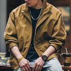 Stand Collar Casual Jacket Full Zip Long Sleeve ◇2color H0212