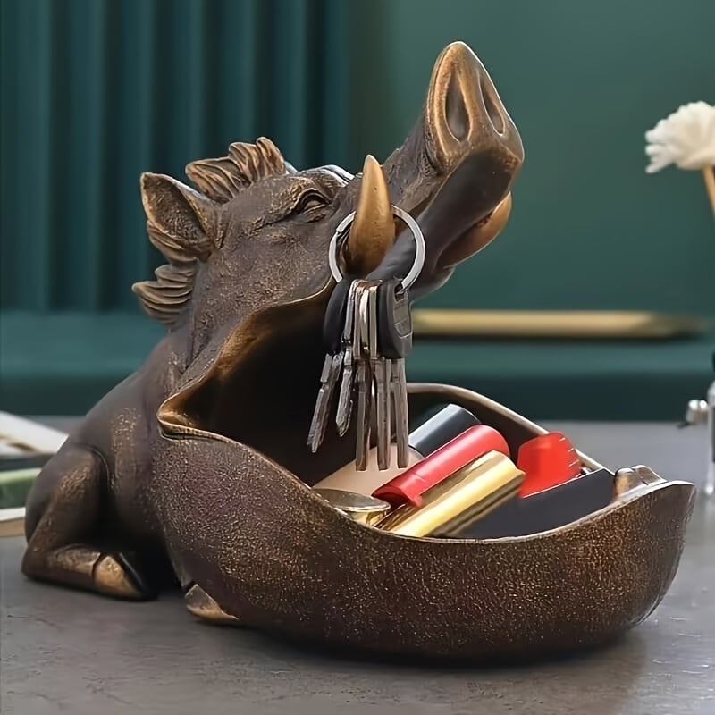 小物入れ イノシシ キー 収納 おしゃれ かわいい デスク 置物 オブジェ