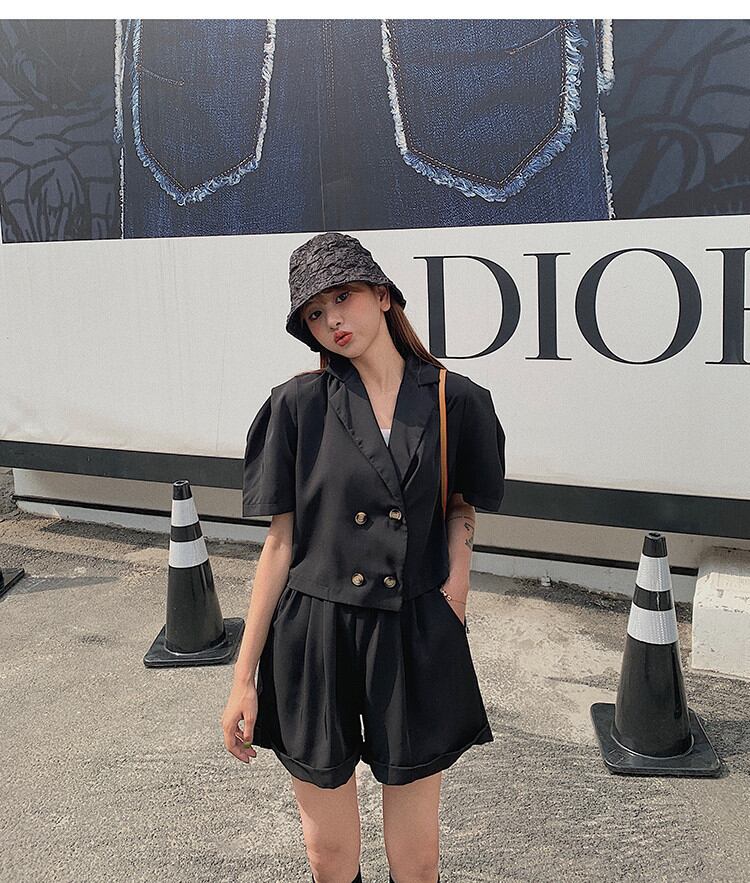 気持ちいい布地!夏 新作 短いスタイル 2点セット ギャザリング 怠惰な風 ショートパンツ