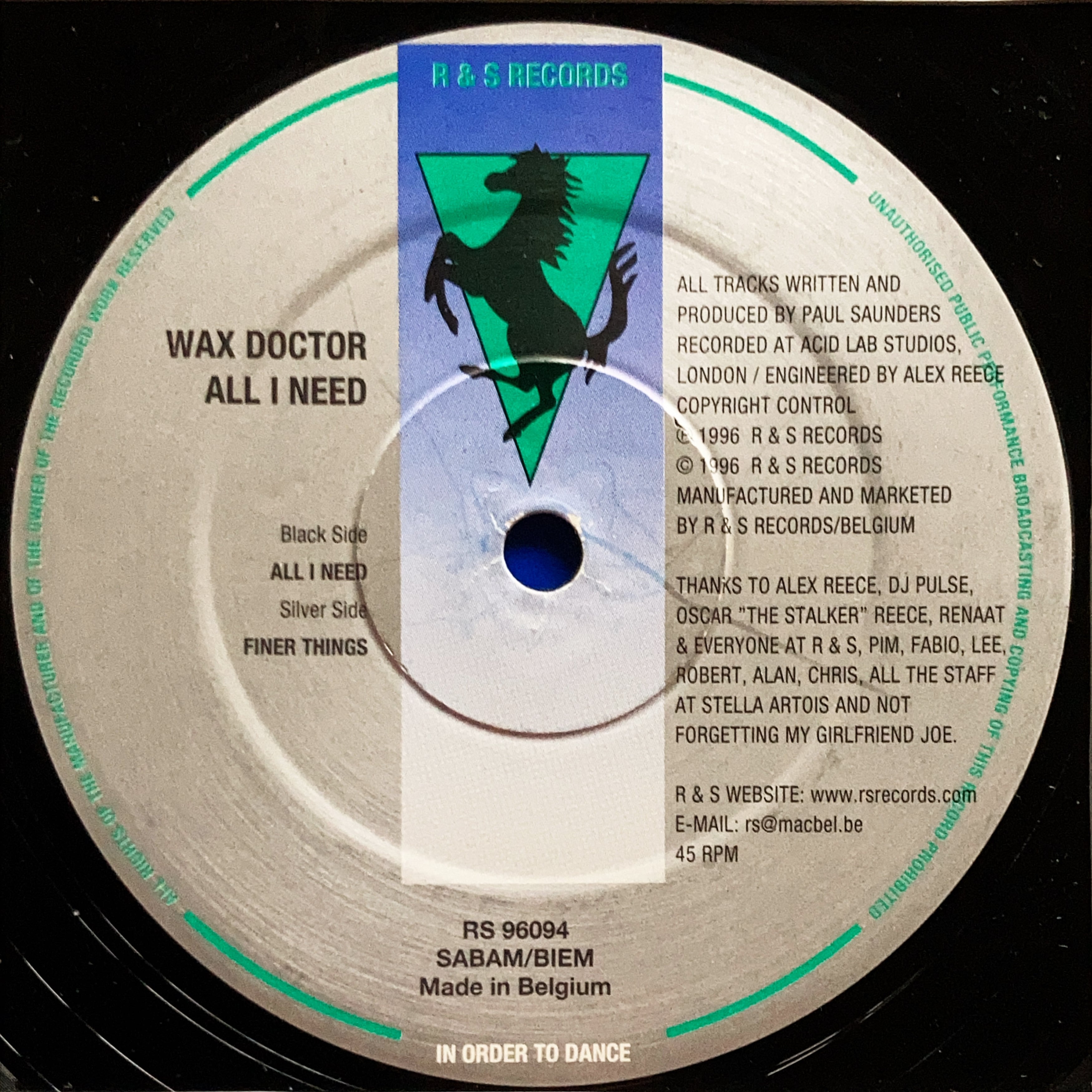 S　Need　All　(R　I　Doctor　12”】Wax　96094)　cpvinyl　Records)　(RS　￥3,000以上の購入で送料無料！テクノ/ハウス/ミニマルの中古アナログレコードを販売