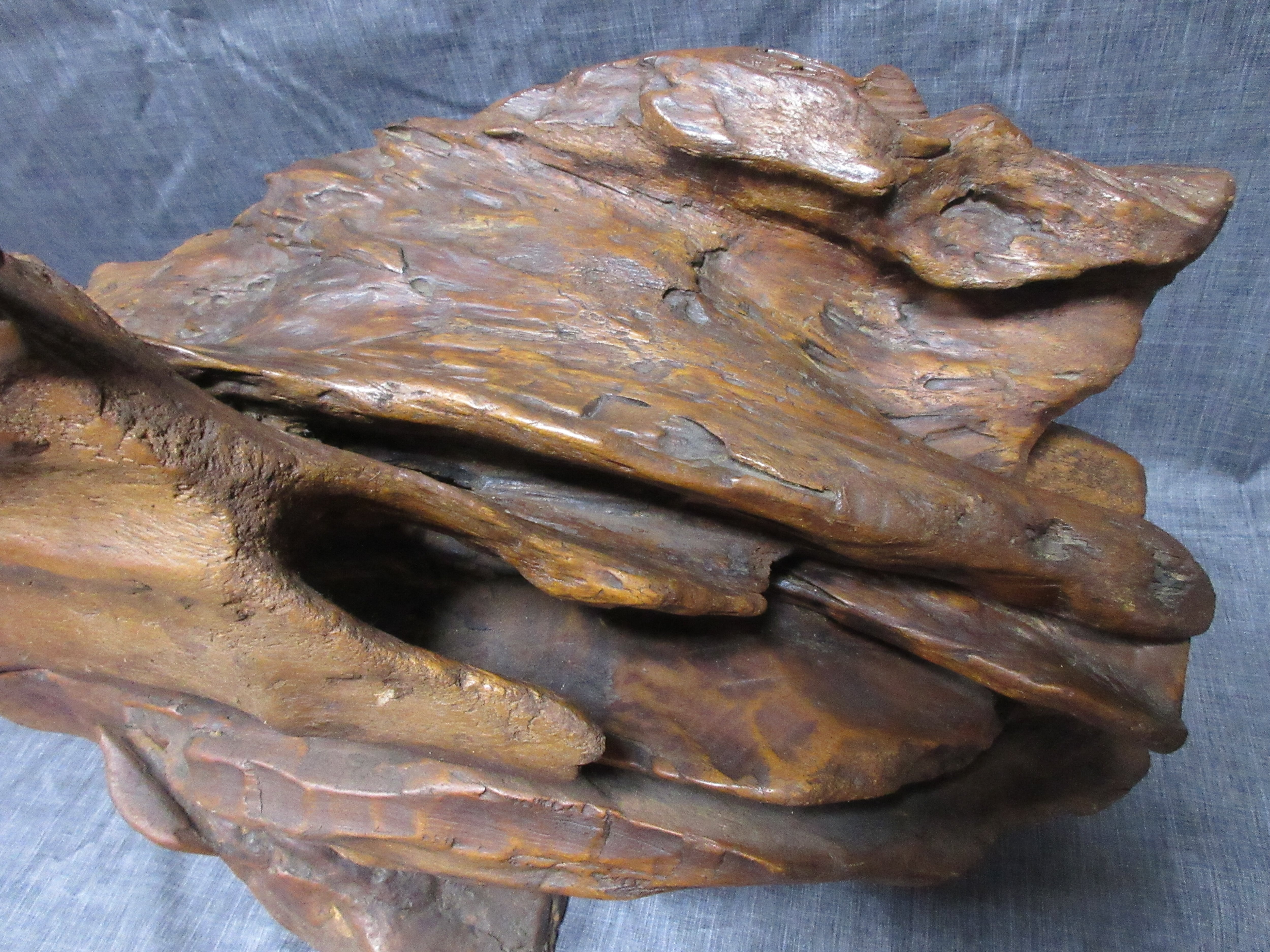 木彫り 彫刻 一刀彫 鯉 コイ カープ 天然木造 レア物 | ギャラリー寿