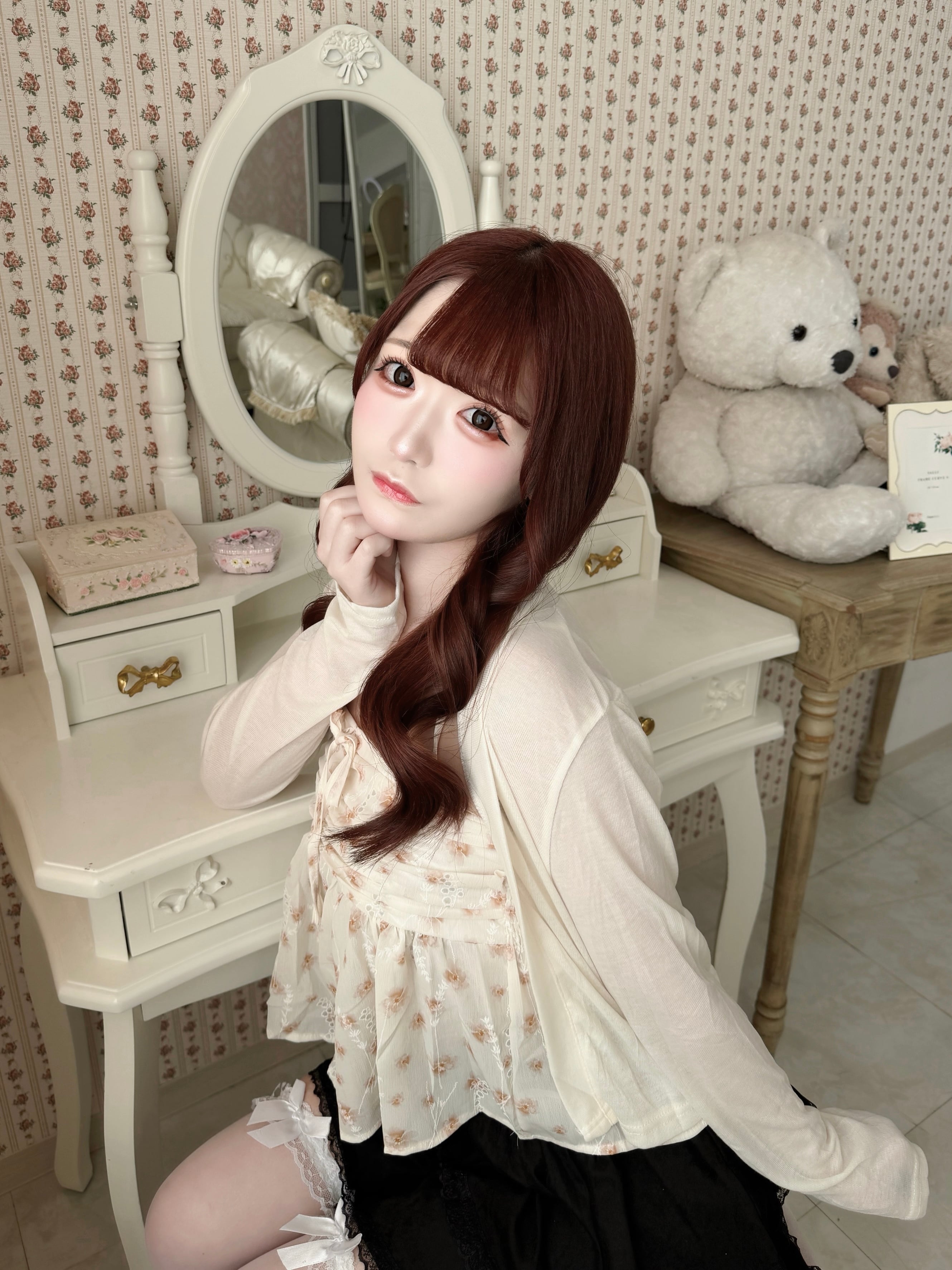 flower shirring ensemble