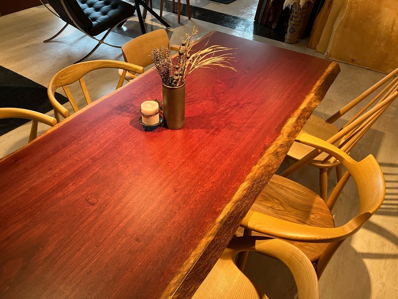 Y様商談中 パープルハート_2000×810×46_青山店_テーブル天板/一枚板