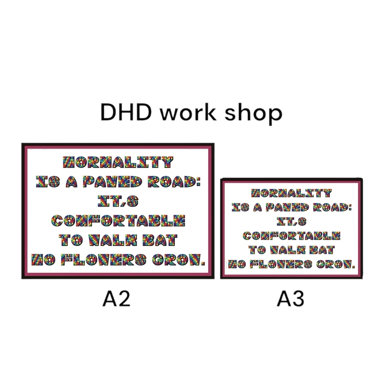 DHD(M)037【フレーム付きインテリアポスターA3 5歩】