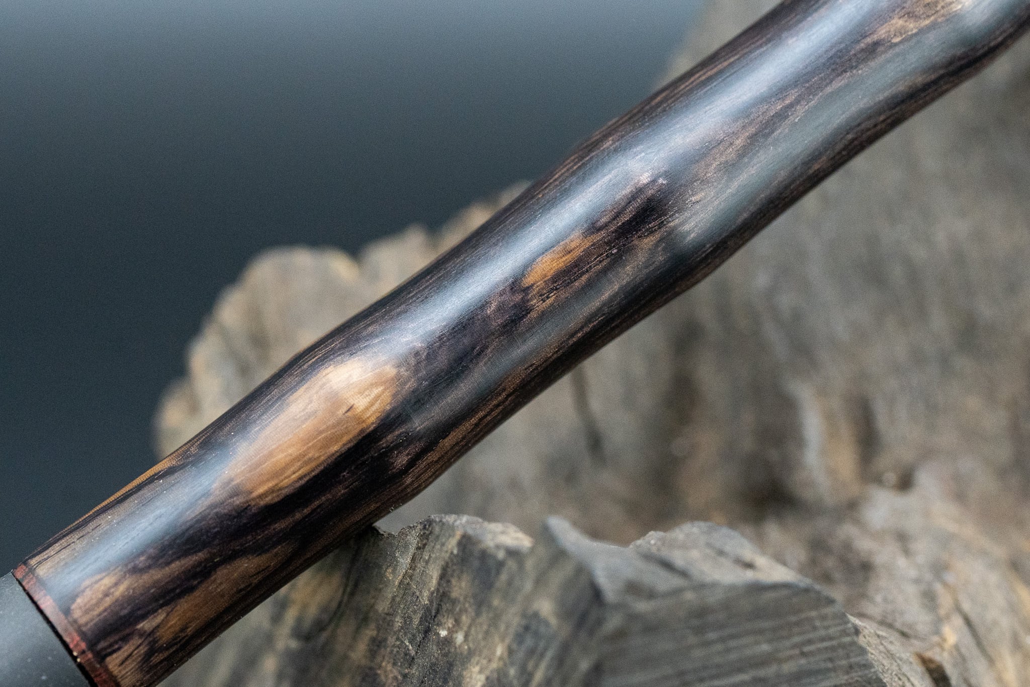 【 熱帯の黒き宝 】 ラオスブラック アートナイフ カスタム用 木軸