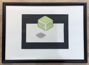 Floated Cube ( 浮かぶ立方体 ) ドルマンTシャツ ヘザーグレー