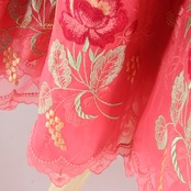 社交ダンス 衣装 スタンダード ステージ衣装 ドレス ワンピース パーティドレス TSUJITANI ピンク系 花柄 派手 レース フリル 刺繍 フェミニン 二重スカート ボリューム感 ダンス衣装 社交ダンスドレス ステージ衣装 パーティー衣装 おしゃれ レディース かわいい 人気 コスチューム 特別な日 発表会 花モチーフ エレガント ストレッチなし ファスナー付き ヘルシー ティーンズ おすすめ