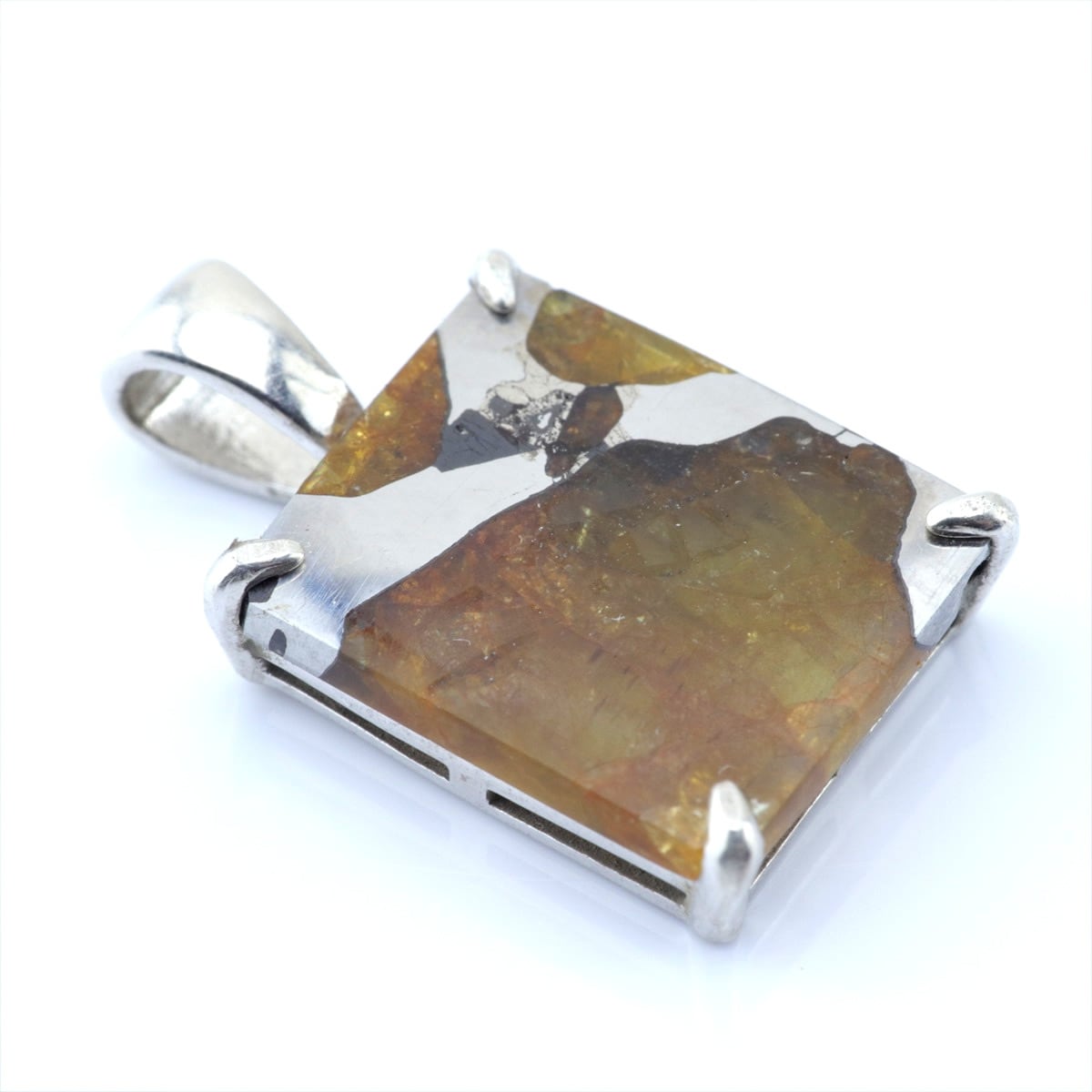 隕石　メテオライト　イミラック　ペンダントトップ付き イミラック 隕石 2.5g パラサイト ネックレス ペンダント トップ