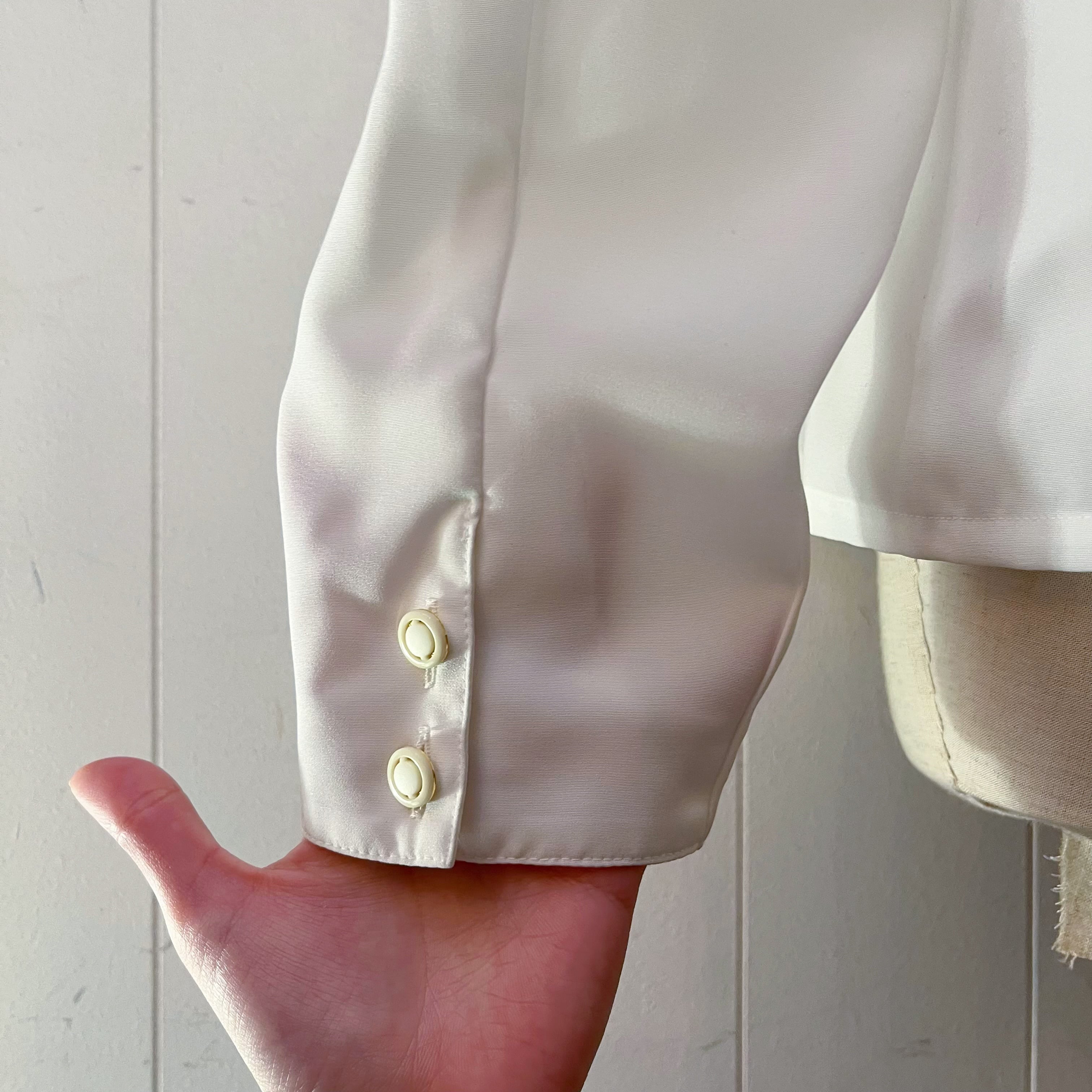 tulip lace collar white blouse