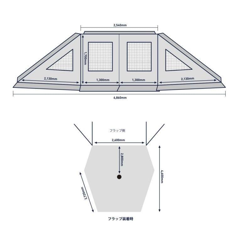 新品] tent-Mark DESIGNS サーカスTCDX専用フロントフラップワイド