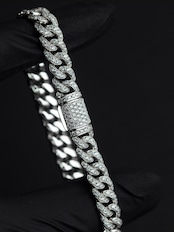 【WBJ &CO】S925×18Kcoat 8MMキューバブレスレット(WBJ00006)