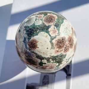 Green Flower Jasper Sphere
