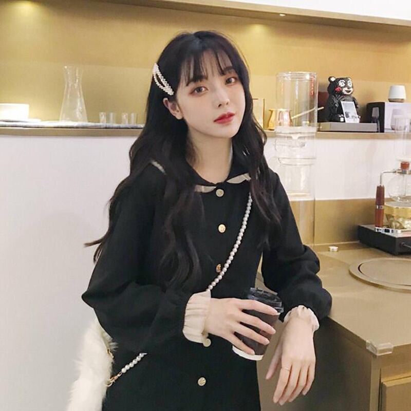 2019年秋新しい女性のスタイルの学生の気質のドレスステッチファッション年齢の削減と薄いスカートのイン 萌量不足76048511283