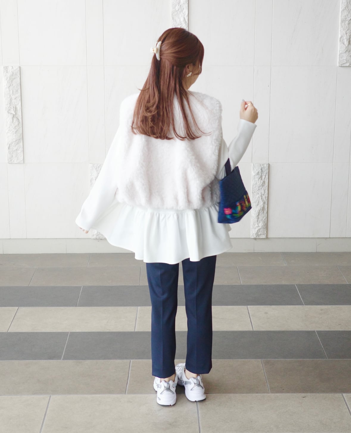 URAKIMOU tiered tops / white | hitomi