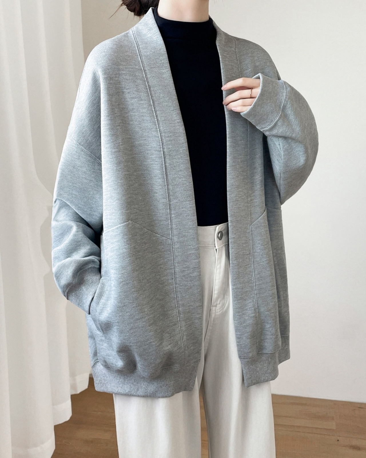 ポケットワイドカーディガン 2color A1065 - 10