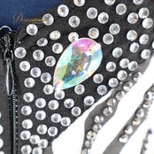 社交ダンス 衣装 スタンダード ドレス スタンダードドレス ワンピース フロート ゼブラ 柄 模様 デモ 競技 ダンス パーティ 発表会 ブラック系 ホワイト系 Wish plus スカート ふんわり エレガント おしゃれ 競技用 パーティー 発表会用 フォーマル