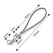 ストラップ カニカン ダブルリング 100本入り フック付き カニカン付携帯ストラップ カラフル ストラップ アクセサリ パーツ 手つくり 自作 DIY 金具 USBメモリ ランダムカラー