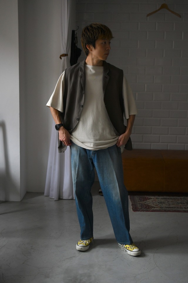 m’s braque / STAND UP COLLAR GILET (Mocha)