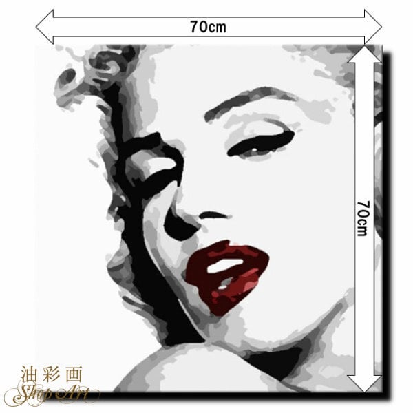 原画・手書き・キャンバスアート・マリリンモンロー『赤い唇』アクリル絵画 原画・手書き・キャンバスアート・マリリンモンロー『赤い唇』アクリル