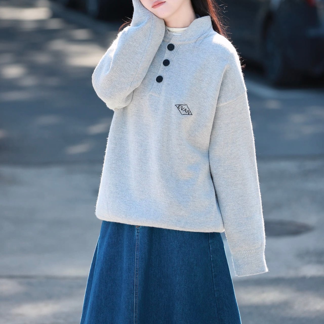 ヘンリーネックニットプルオーバー C00938