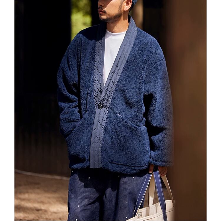 ★V-NECK CARDIGAN POLAR FLEECE COAT　　　A0508