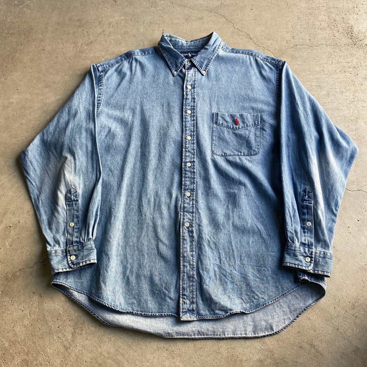 超ビッグサイズ Ralph Lauren ラルフローレン 長袖 デニムシャツ 