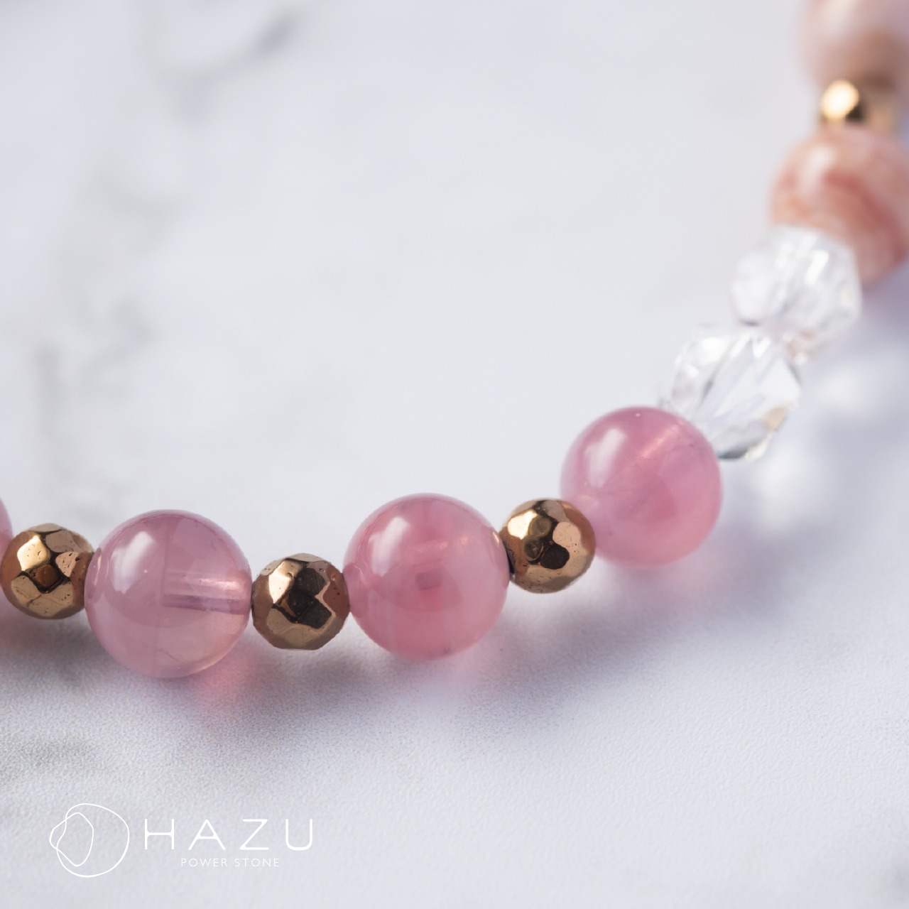 充実した人生へ導く愛の石［インカローズ／パープルスターローズクォーツ／ヘマタイト／水晶］