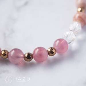 充実した人生へ導く愛の石［インカローズ／パープルスターローズクォーツ／ヘマタイト／水晶］