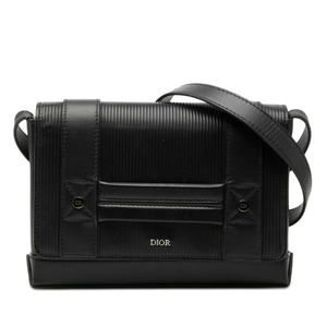 ディオール WWDIOR 斜め掛け ショルダーバッグ ブラック レザー レディース Dior 【中古】