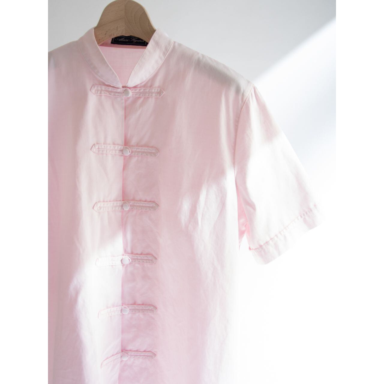 【Alain Figaret】Made in France 100% Cotton H/S China Shirt（アランフィガレ フランス製 コットンチャイナシャツ 半袖）