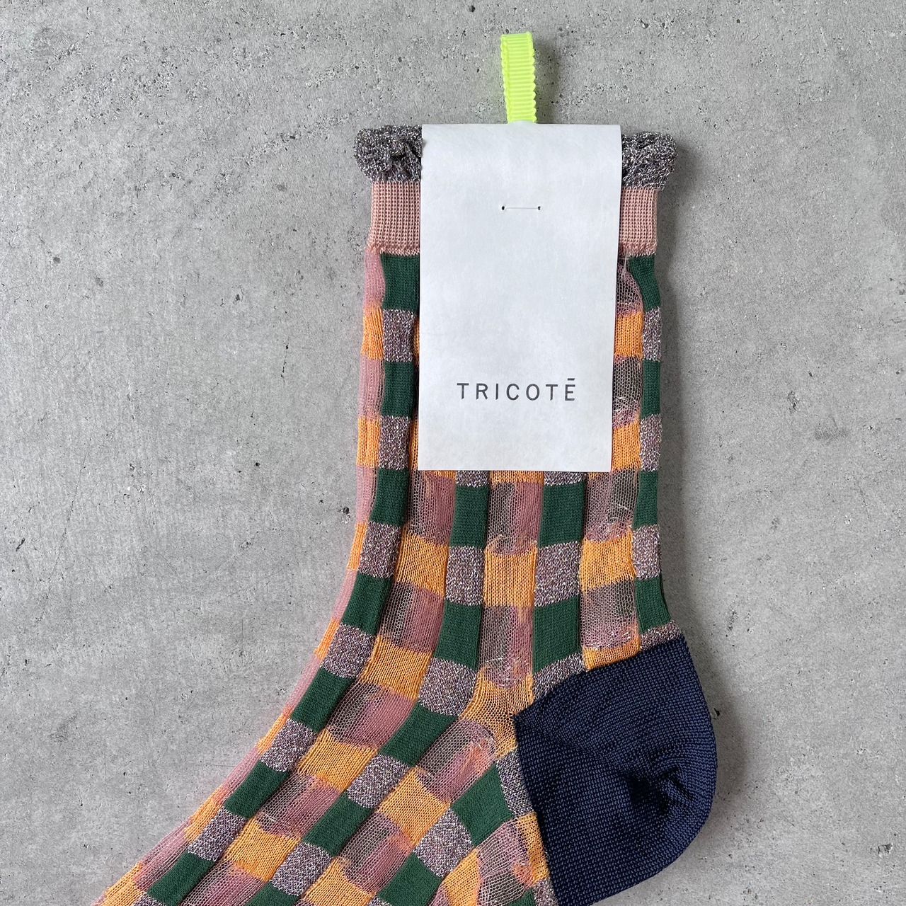 TRICOTÉ /【23-25cm】check lame socks TR61SO022