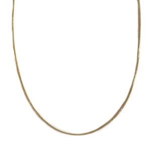 【14K-3-9】16inch 14K real gold chain necklace