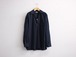 ULTERIOR “ SILKY SOFT TWILL SKIPPER SHIRT NAVY”