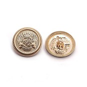 ブレザー ボタン 16個セット 直径15mm/20mm/25mm メタルボタン 交換 補修 学生服/スーツ/コートなど 洋服用 アクセサリー DIY 手作り (ゴールド)