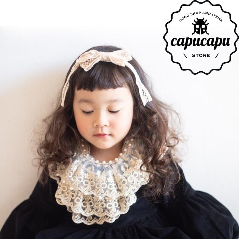 即納» Pearl Lace cape パールケープ 付け襟 つけ襟 | 子供服 capucapu