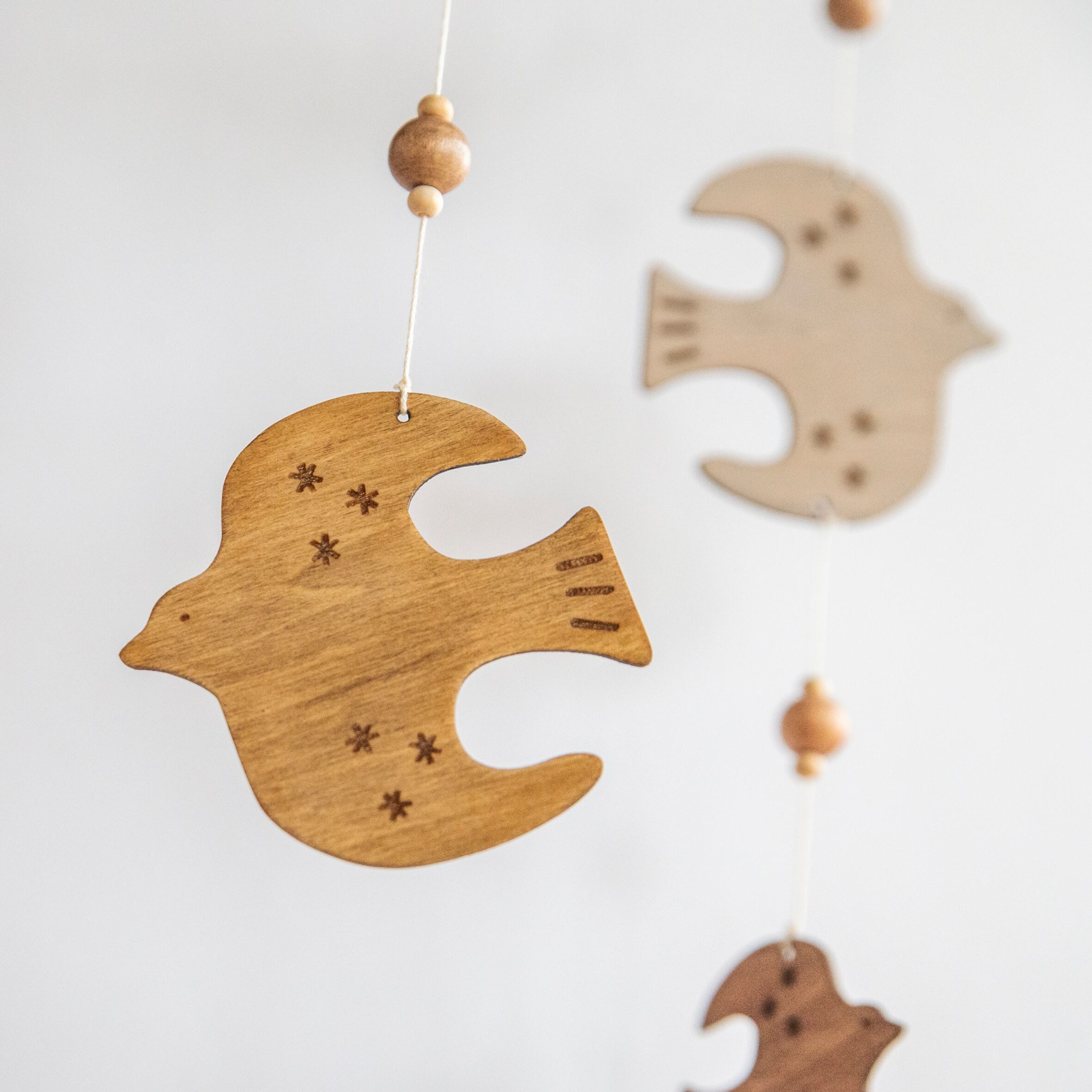 モビール 【鳥】 ~木色~ | Kikkori Village