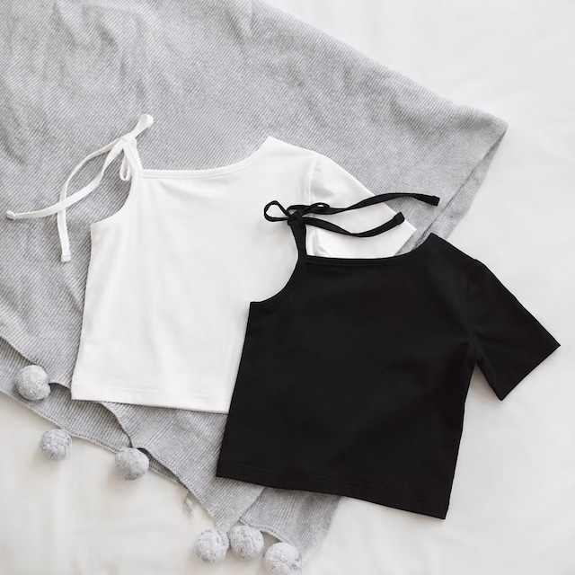 オフショルダー　Tshirt　Tシャツ　キッズ　大人　レディース　　女の子　小学生　キッズ　韓国子供服　　Z'an　CLOVER　韓国ブランド　韓国ファッション　親子　お揃い　親子コーデ　海外子供服　ギャル　服　ギャル服