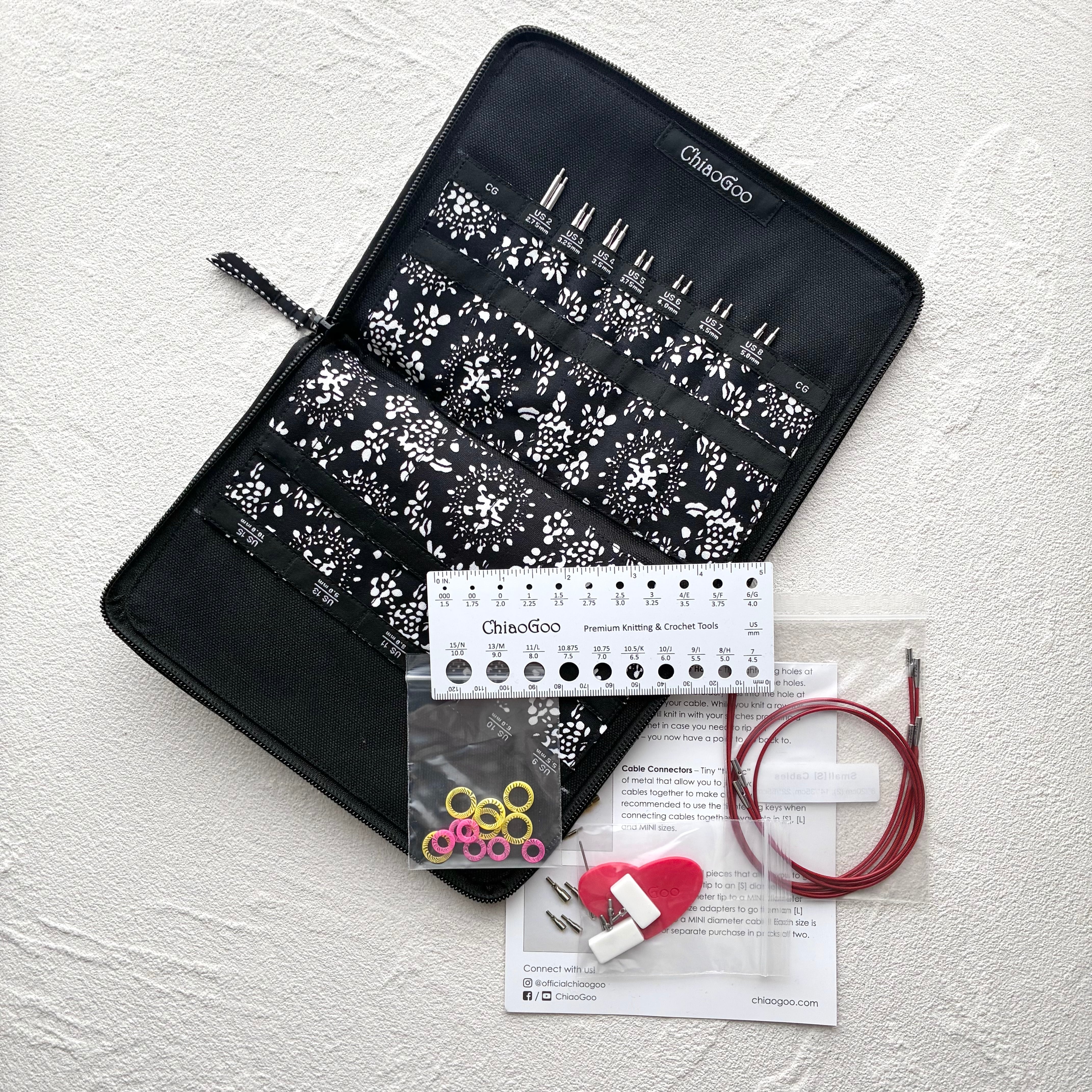 ChiaoGoo 付け替え式輪針セット TWIST 針長4/5インチ【Small】