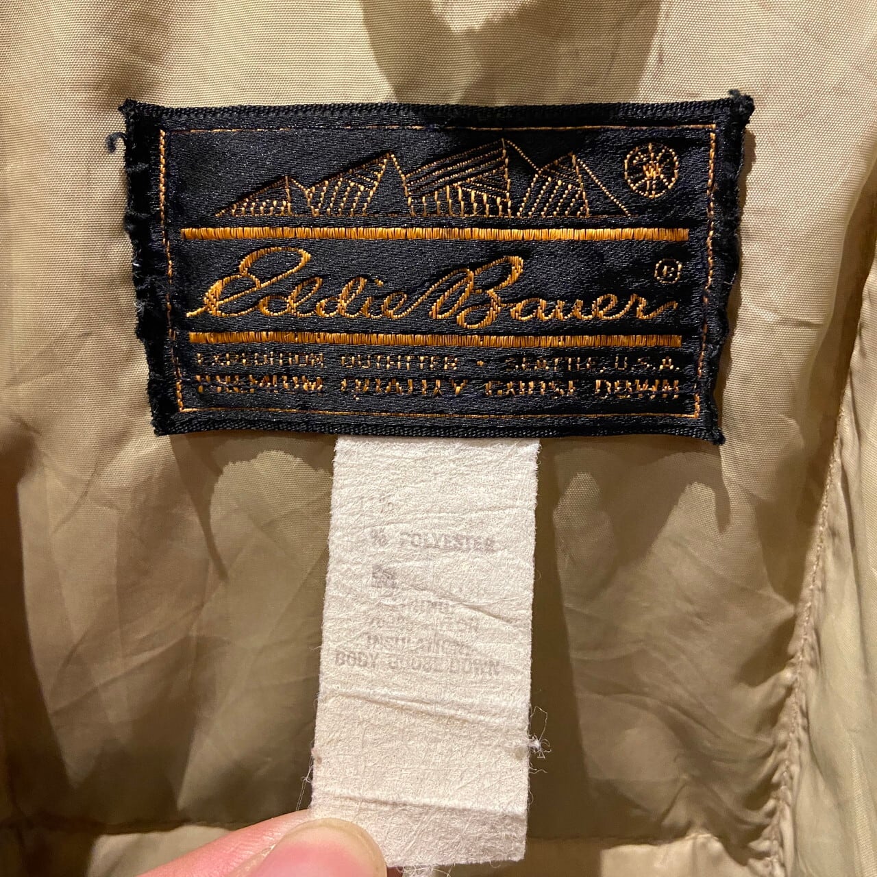 70年代 Eddie Bauer エディーバウアー 黒タグ グースダウン