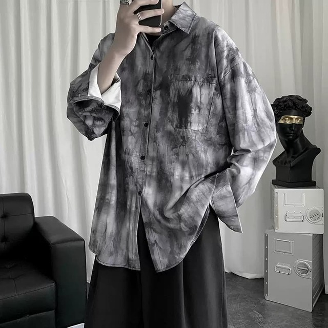 ニュアンスモノトーンシャツ bt0925【韓国メンズファッション】