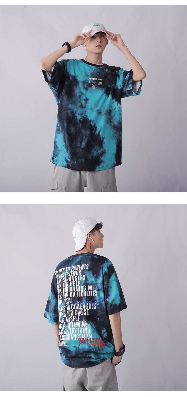 全2色 Tシャツ カットソー タイダイ カジュアル おしゃれ