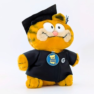 ☆ VINTAGE 1980年代初期 ☆【 Garfield ( ガーフィールド ) 】『 卒業式Garfield DAKINタグ付 』ぬいぐるみ / プラッシュ / plush / 1980年代年製 〚アメリカン雑貨 アメトイ〛