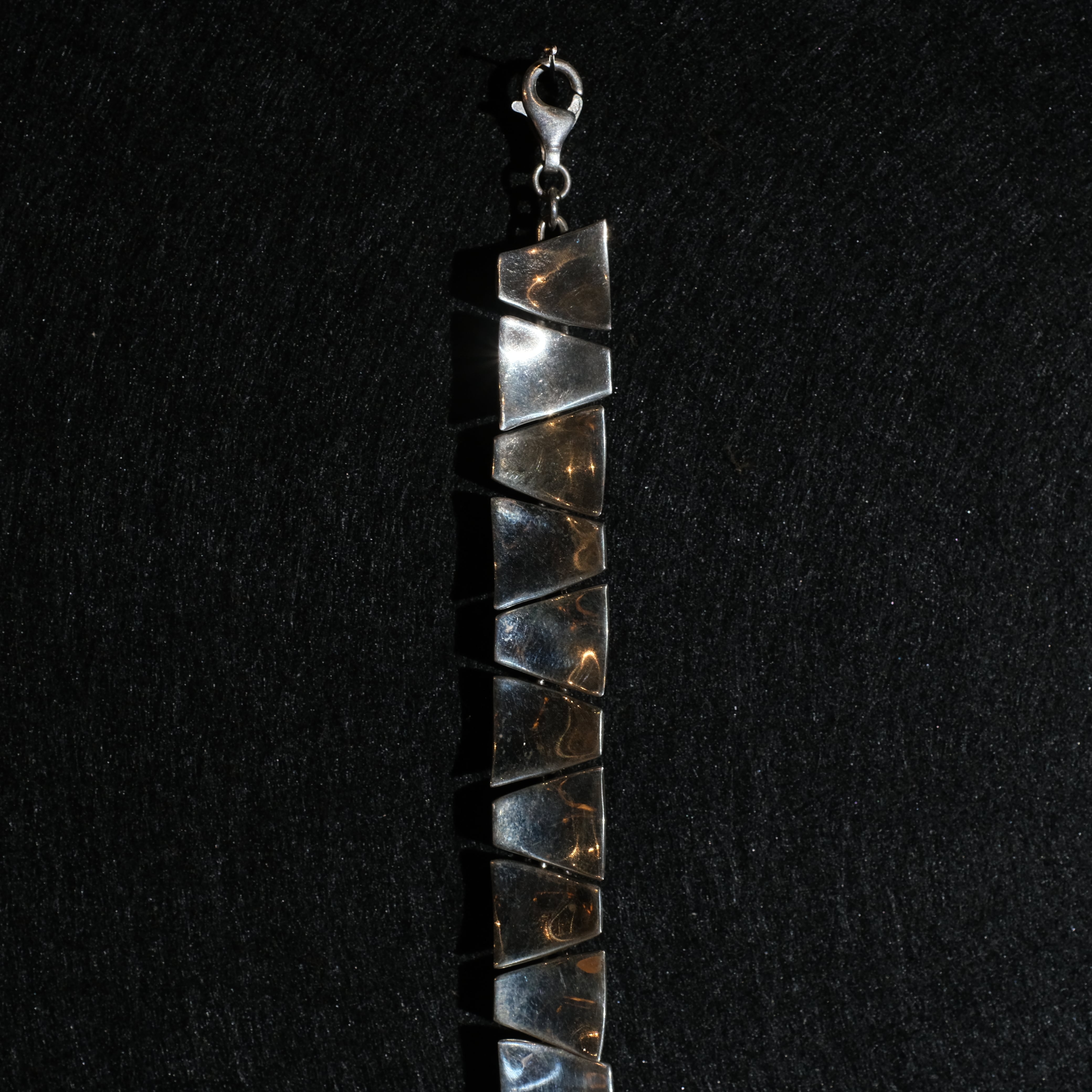 Mexican Jewelry Silver925 プレートチェーンブレスレット/軽研磨仕上げ