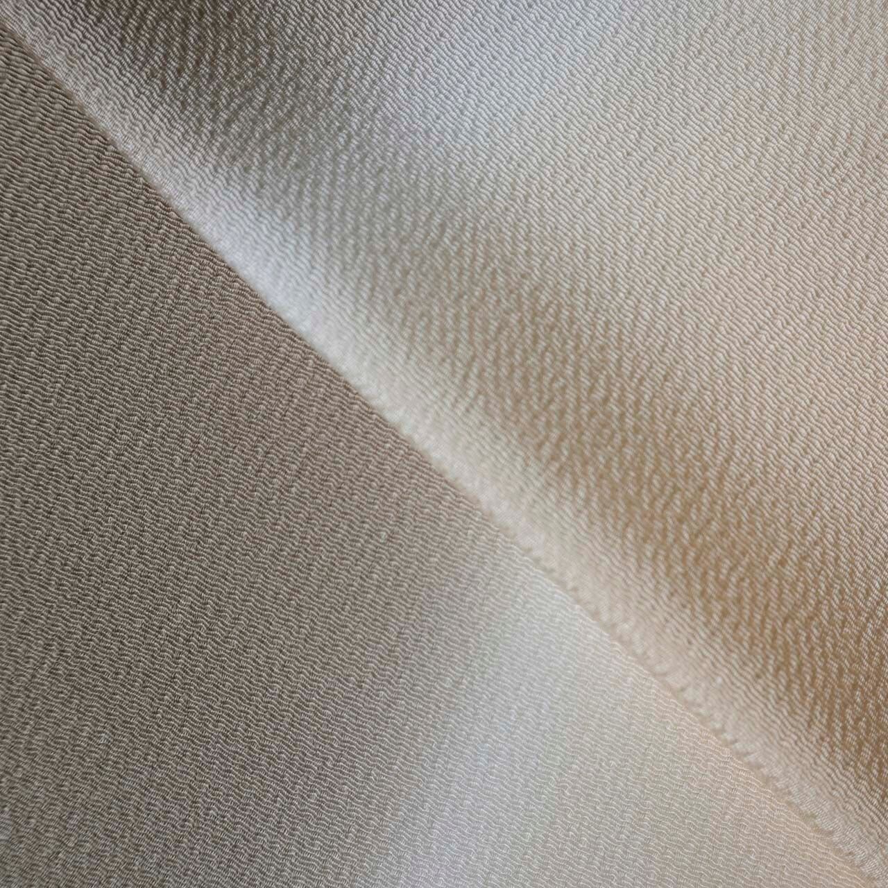 【衿秀・帯揚げ】柴染×肌色 ちりめん 染め分け No.20251216⑬