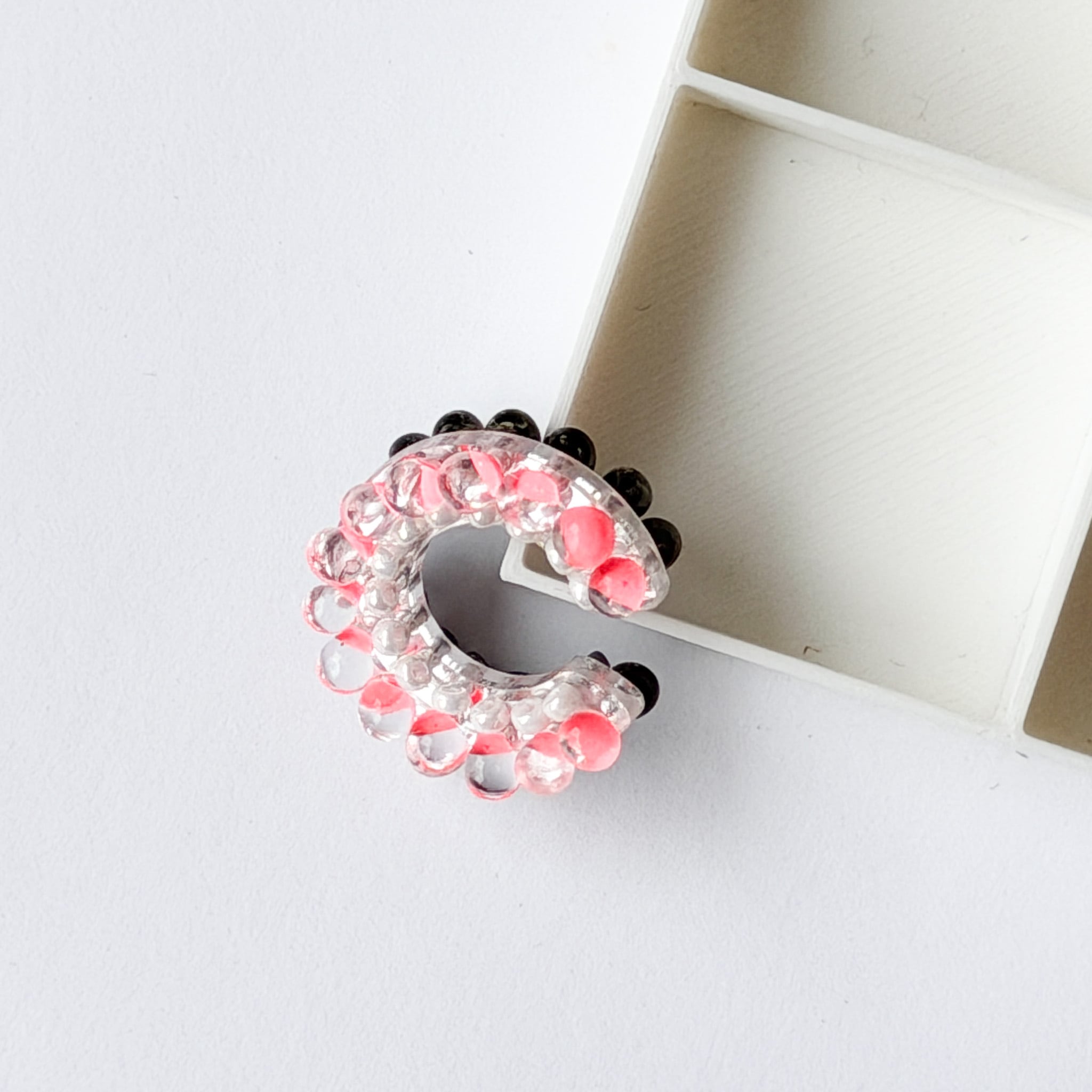 puzzle ring ear cuff 'bicolor' [08]