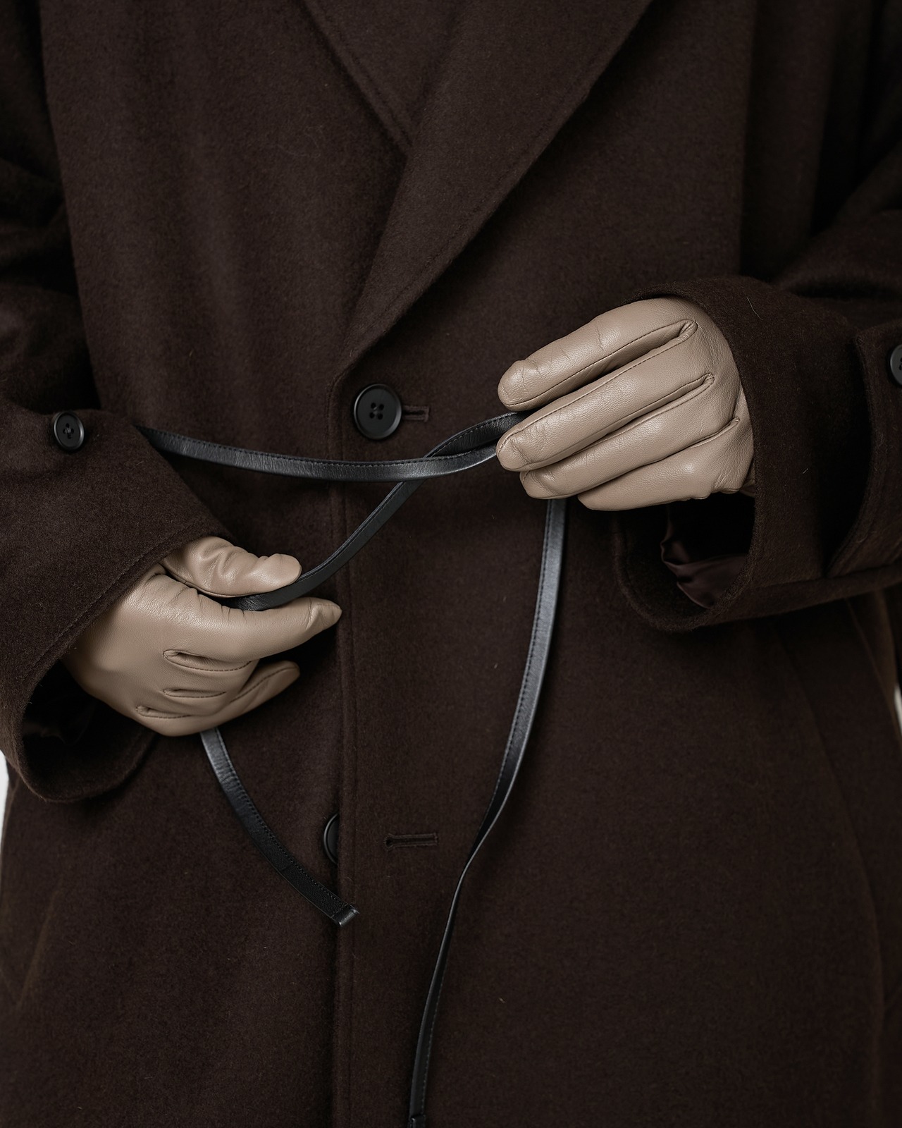 ssstein "WOOL CASHMERE OVERSIZED PEAK LAPEL CHESTER COAT〔BROWN〕"