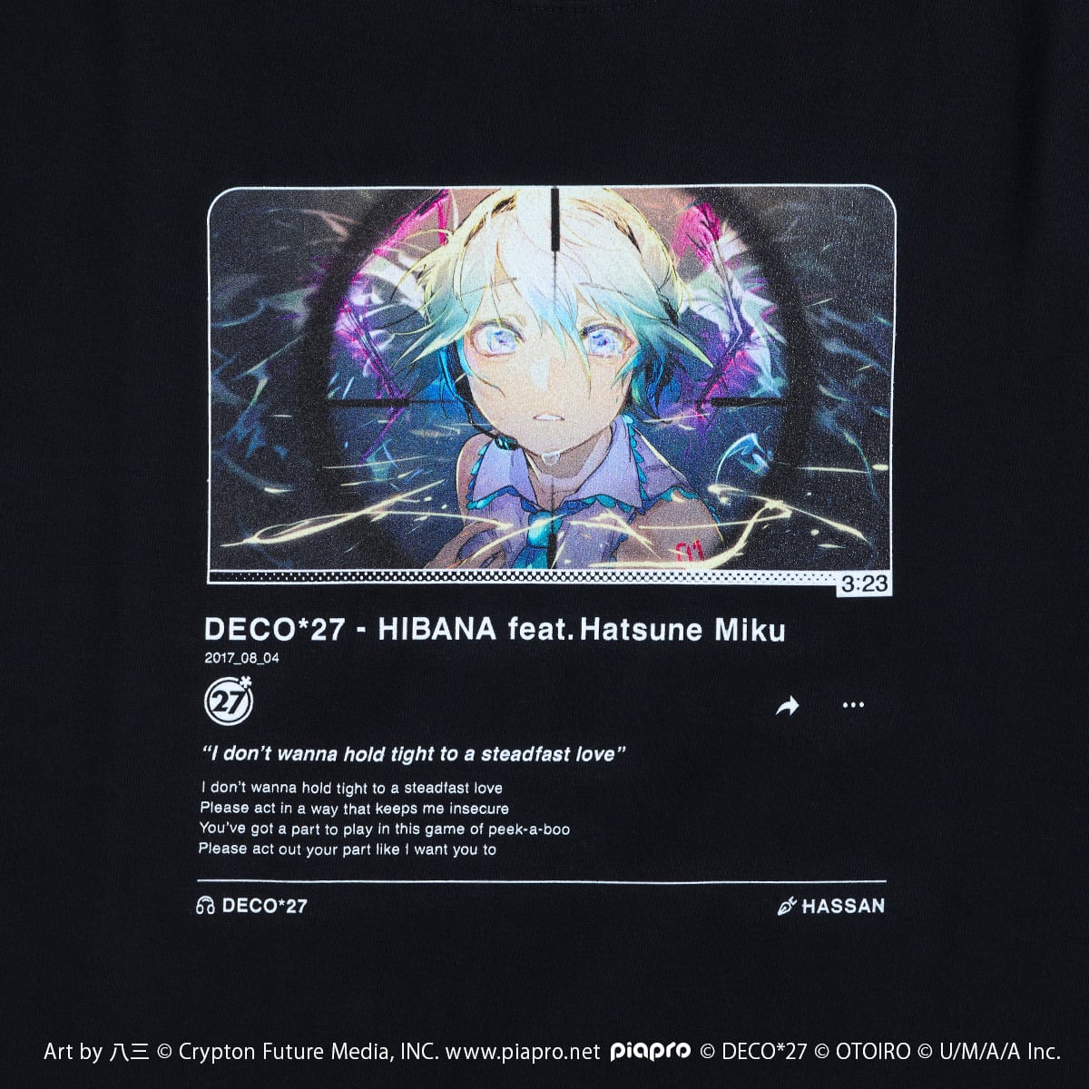 ヒバナ】サムネイルTシャツ / ブラック | OTOIRO ONLINE STORE
