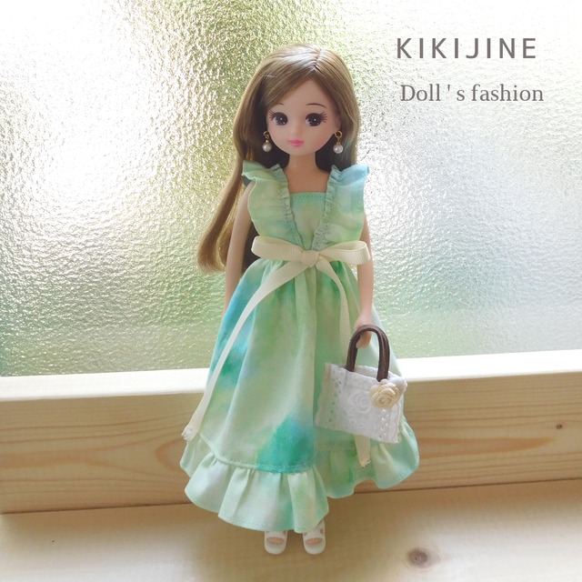 リカちゃん サマードレスとレースのバッグのセット(タイダイ柄) | KIKIJINE リカちゃん サマードレスとレースのバッグのセット(タイダイ柄) | KIKIJINE